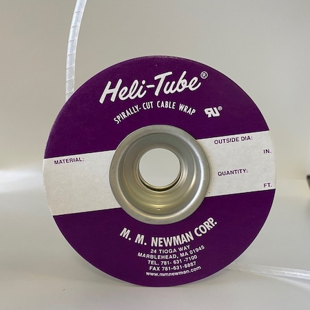 Heli-Tube Forward Cut Cable Sleeve, 0.127 in Inside Dia., 1/8 in to 1-1/2 in Max Bundle Dia., 100 ft, LDPE HT 3/16 C-100